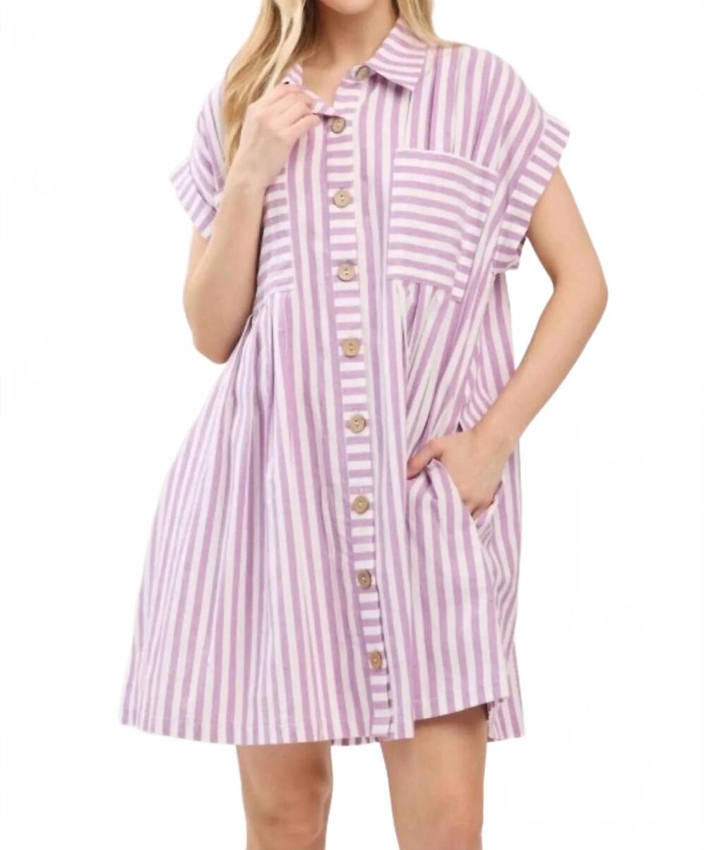 NEW JODIFL paula stripe dress in purple